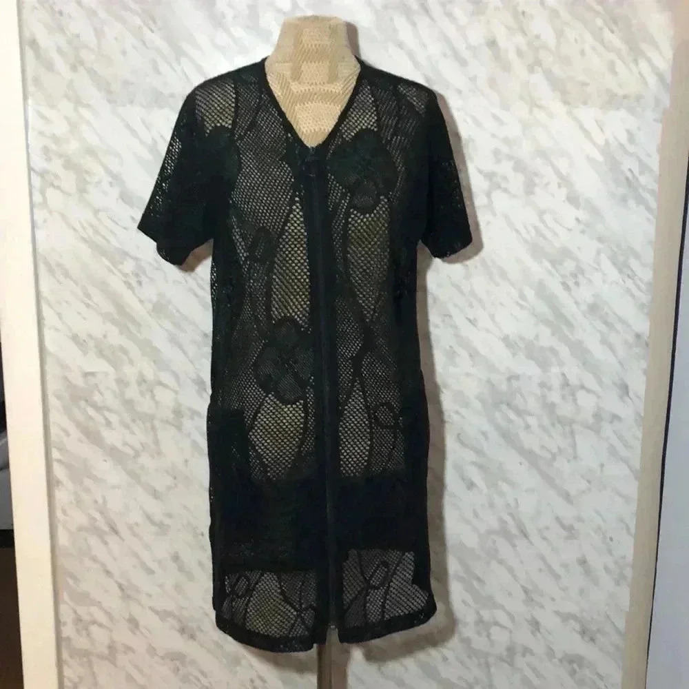 Bathing Suit Coverup Black  medium